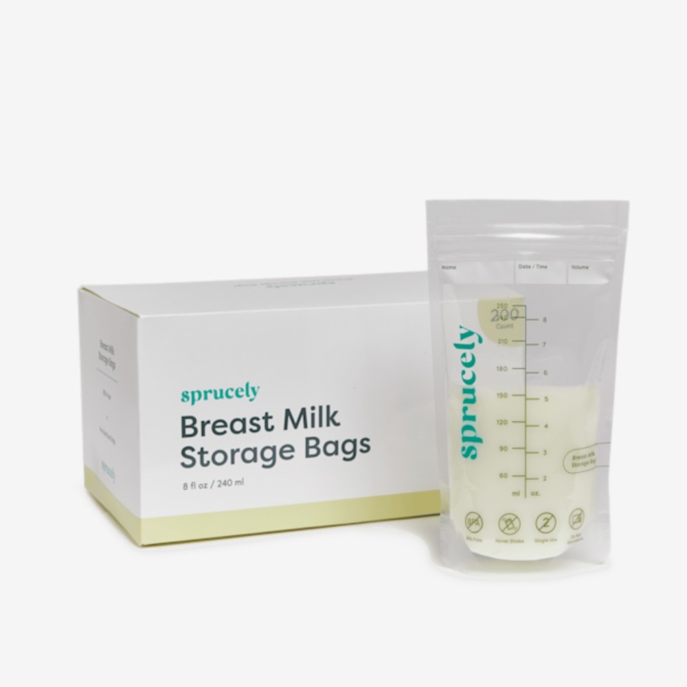 NIB Sprucely Breast Milk Storage Bags 300 count BPA-free